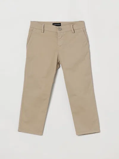Emporio Armani Pants Kids  In Brown