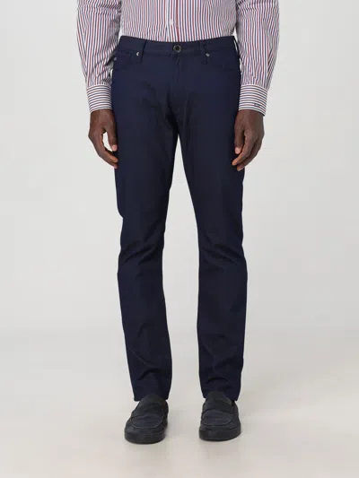Emporio Armani Pants  Men Color Blue In Blau
