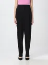 Emporio Armani Shimmery Wide Leg Trousers In Black