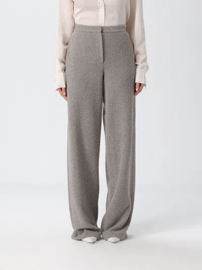 Emporio Armani Pants  Woman Color Champagne In Gray