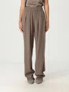 Emporio Armani Pants  Woman Color Dove Grey In Brown
