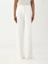 Emporio Armani Icon Compact Piqué Palazzo Trousers In White