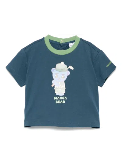 Emporio Armani Babies' Patch-detail T-shirt In Blue