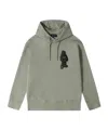 Emporio Armani Patch Hood Hoodie In Gray