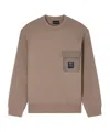 Emporio Armani Patch-pocket Cotton Sweater In Brown