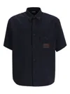 Emporio Armani Patch-pocket Short-sleeve Shirt In Blue