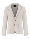 Emporio Armani Patch-pocket Two-button Blazer In Neutral