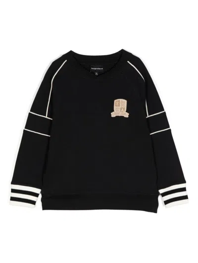 Emporio Armani Kids' Patch Sweatshirt In Black