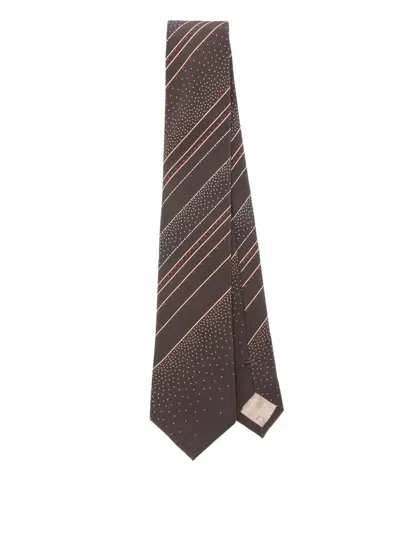 Emporio Armani Paten Tie Accessories In Brown