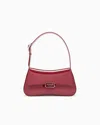 Emporio Armani Patent-effect Shoulder Bag In Red