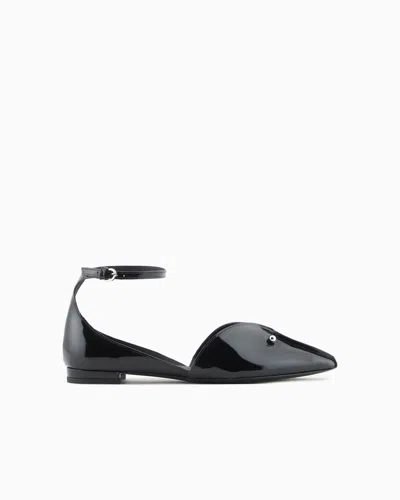 Emporio Armani Official Store Ballet Flats In Black