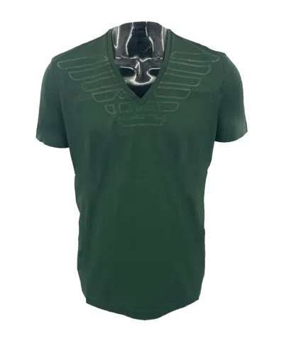 Emporio Armani Pattern Printed T-shirt In Green