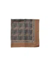 Emporio Armani Plaid-pattern Scarf In Brown