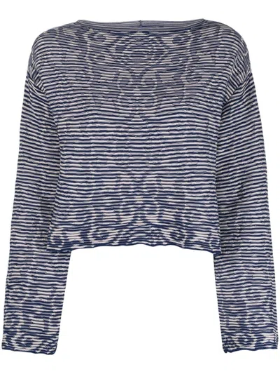 Emporio Armani Patterned Intarsia Knit Jumper In Multi