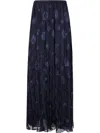 Emporio Armani Patterned Jacquard Maxi Skirt In Black