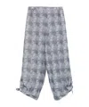 Emporio Armani Patterned-jacquard Trousers In Gray