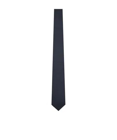 Emporio Armani Patterned Tie In Black