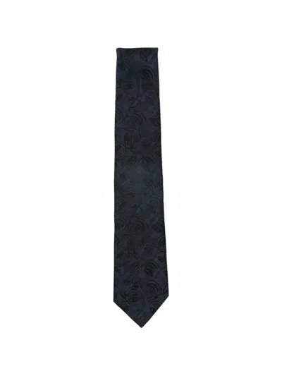 Emporio Armani Patterned Tie In Black
