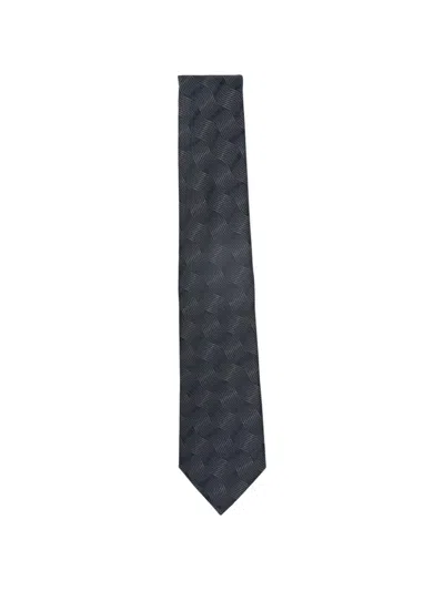 Emporio Armani Patterned Tie In Blue