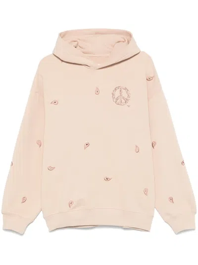 EMPORIO ARMANI PEACE SIGN-EMBROIDERED HOODIE
