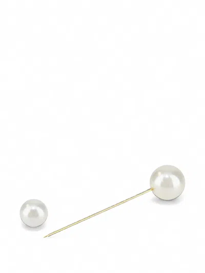 Emporio Armani Pearl-effect Decorative-sphere Brooch In Multi
