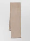 Emporio Armani Petite Scarf With Fringed Edges And Soft Texture In Brown