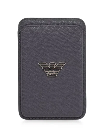 Emporio Armani Phone And Credit Card Holder With Belt In Gray