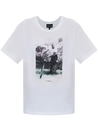 Emporio Armani Photograph-print T-shirt In White