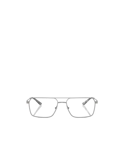 Emporio Armani Pilot Frame Glasses In Metallic