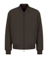Emporio Armani Pilot Jacket Cotton Jacket In Black