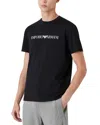 Emporio Armani T-shirt With Round Neck And Short Sleeves In Navy Blue