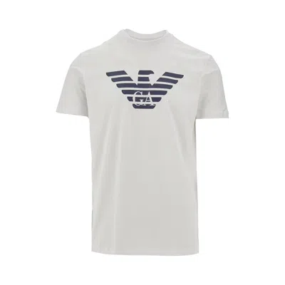 EMPORIO ARMANI PIMA COTTON T-SHIRT WITH EAGLE PRINT