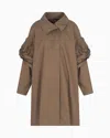 Emporio Armani Pima Gabardine Trench Coat With Torchon In Brown