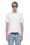 Emporio Armani Asv Domed Logo Pima-jersey T-shirt In White