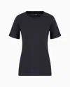 Emporio Armani Pima Jersey T-shirt In Blue