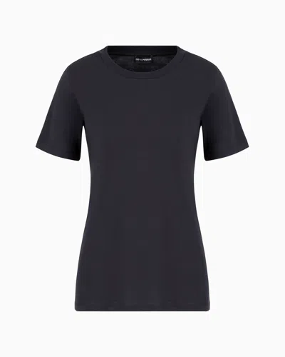 Emporio Armani Pima Jersey T-shirt In Blue