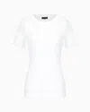 Emporio Armani Pima-jersey Crew-neck T-shirt In White