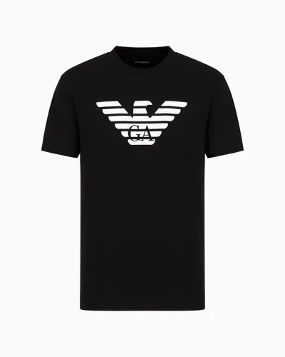 EMPORIO ARMANI PIMA-JERSEY T-SHIRT WITH LOGO PRINT