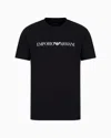 Emporio Armani T-shirt With Round Neck And Short Sleeves In Navy Blue