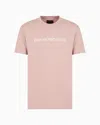 Emporio Armani Pima-jersey T-shirt With Logo Print In Pink