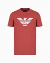 Emporio Armani Pima-jersey T-shirt With Logo Print In Red