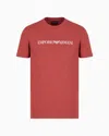 Emporio Armani Pima-jersey T-shirt With Logo Print In Red