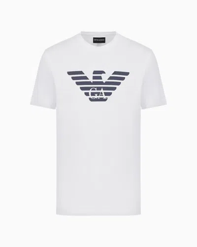EMPORIO ARMANI PIMA-JERSEY T-SHIRT WITH LOGO PRINT