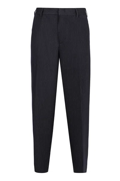 EMPORIO ARMANI PIN-STRIPED TAILORED TROUSERS