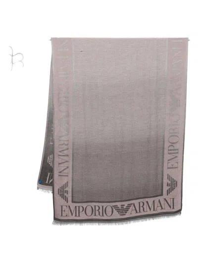 EMPORIO ARMANI PINK LOGO SCARF