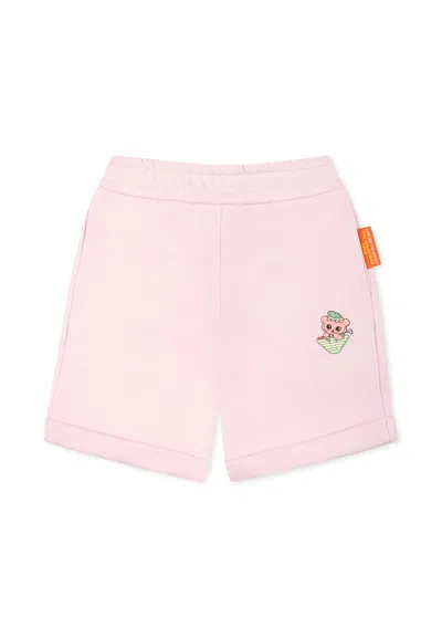 Emporio Armani Babies' Pink Shorts For Girl With Manga Bear