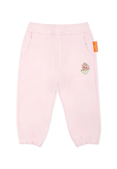 Emporio Armani Pink Trousers For Baby Girl With Manga Bear