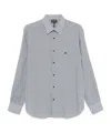 Emporio Armani Striped Shirt In Blue