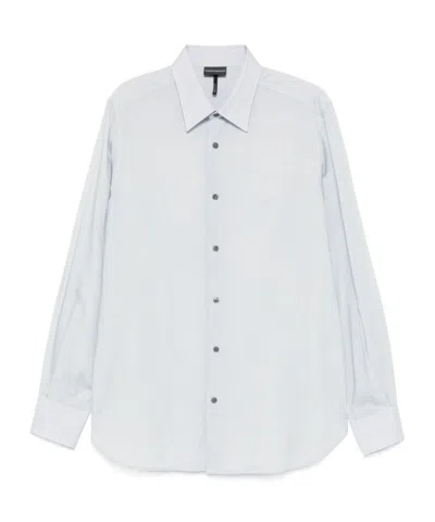 Emporio Armani Pinstripe Shirt In White