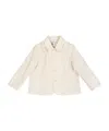 Emporio Armani Pinstriped Cotton-blend Blazer In White
